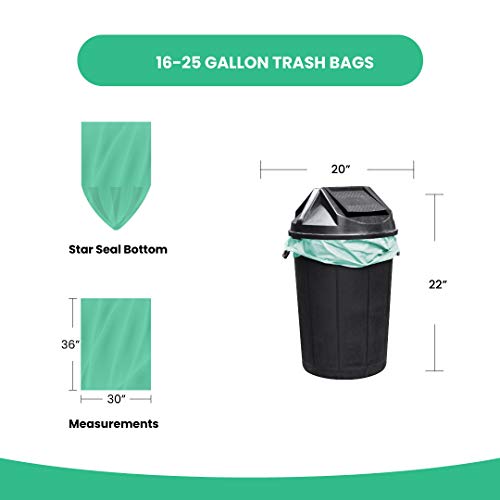 Reli. Compostable 1625 Gallon Trash Bags 100 Count Bulk ASTM D6400