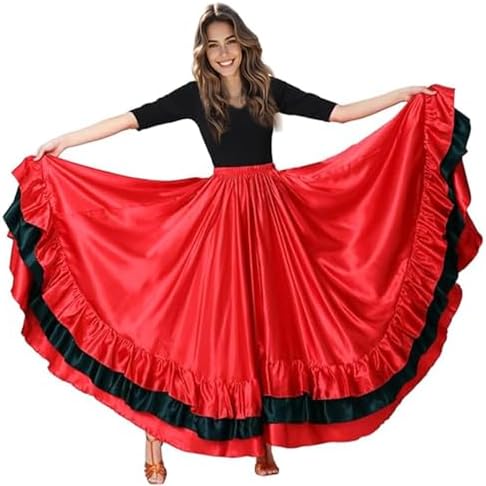 Amazon.com: themilestocks Women's Belly Dance Satin 12 Yard 4