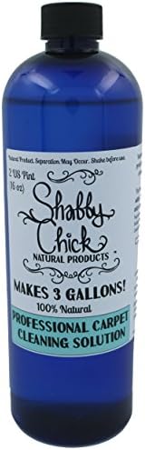 Shabby Chick All Natural Carpet Cleaner | Foam Free Pet Stain and Odor Remover. Kid, Baby, Pet Safe. Commercial Strength solution made with Essential Oils. Makes 3 Gallons