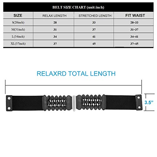 Women Elastic Belt High Waist Cinch Stretch Leather Sash for Ladies Wide Band Plus Size Girl Gift Corset Belt for Dress(Hollow,XL)