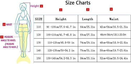 BESTYLING 4PCS Girls Mermaid Tail Swimsuit with Monofin, Cosplay Costume Sparkle Swimwear