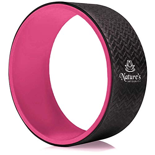 Nature’s Integrity Yoga Wheel 13″ – [Elite Series] – Strongest and Most Comfortable Dharma Yoga Roller for Stretching, Back Pain, and Backbends – Thick Padding, Eco-Friendly, Exercise Guide Included
