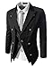 TheLees Mens Casual Double Breasted High Neck Slim fit Short Jacket