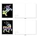 Horns and Unicorns: 10 Assorted Blank All Occasions Notecards Featuring Rainbow Galaxy Filled Mythical Creatures, with Envelopes. AM6826OCB-B1x10