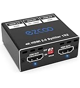 HDMI Splitter 1 in 2 Out 4K 60Hz 1080P 120Hz 4:4:4 HDR D-olby Vision D-olby Atmos Scaler 4K 1080P...