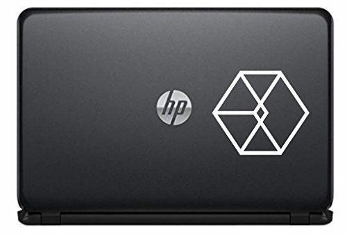 Exo Logo Version 7 Vinyl Decal Sticker for Computer MacBook Laptop Ipad Electronics Home Window Custom Walls Cars Trucks Motorcycle Automobile and More (White)