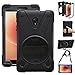 Gzerma for Samsung Galaxy Tab A 8.0 Case SM-T380 2017 (Not T387 2018), Child Proof Handle Shoulder Strap, Kickstand, Screen Protector, Heavy Duty Rugged Cover for Samsung Tab A 8.0 Inch Tablet, Black