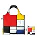 LOQI Museum Piet Mondrian's Composition Reusable Shopping Bag, Multicolored