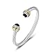 UNY Bracelet Designer Brand Inspired Antique Women Jewelry CZ Cable Wire Bangle Christmas Day Gifts (Champagne)
