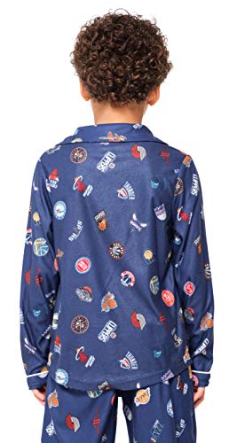 Ultra Game Boys' NBA 2 Piece PJs Lounge Flannel Set, Multi-Team, Navy, 14-16 - Thumbnail 2