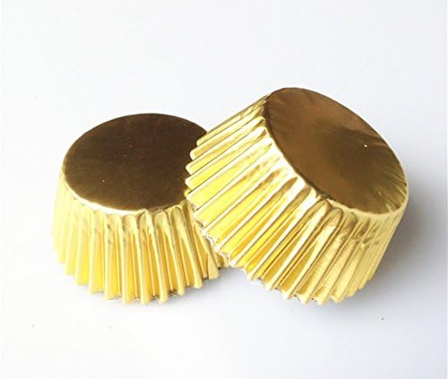 100 Pcs/lot Gold Paper Cupcake Liners Wrappers Cake Decorating Tools Thin Cup,need Metal Or Silicone Mold To Hold When Baking.
