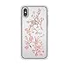 Speck Products Presidio Clear + Print Case for iPhone XS/iPhone X, Goldenblossoms Pink/Clear