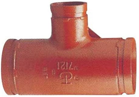 Shurjoint 71212412P-G Carbon Steel Grooved-End Reducing Tees, Painted, 24" x 12"