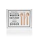 Disposable Wooden Cutlery Utensil Set by Eco Gents. Eco-Friendly, Biodegradable, and Compostable, Awesome for Camping and BBQ's Pack of 200 |100 Forks, 50 Spoons, 50 Knives| Natural and Organic |