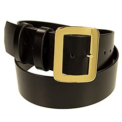 Santa Claus Belt, 2.5" Wide Leather Belt, Brass
