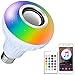 Bluetooth Light Bulb Speaker RGB Changing Lamp Dimmable LED Music Light Bulb E26 Base Bluetooth 4.0 with Remote Control for Home/Stage