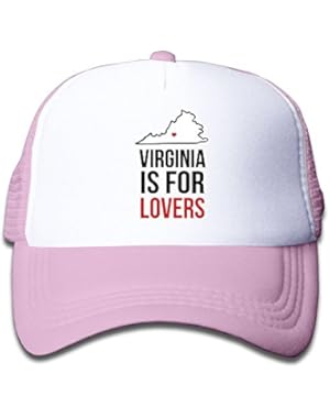 Virginia Is For Lovers Adjustable Nylon Hats Summer Hats For Kids One Size Fits Most