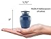 Adera Dreams Small Urns for Human Ashes Keepsake - Set of 4 Blue Memories Mini Cremation Urns - Memorial Ashes Urn with Case, Velvet Pouches and Funnel - Miniature Burial Funeral Urns for Sharing Ash