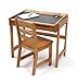 Lipper International Child's Chalkboard Desk and Chair, 2-Piece Set, Pecan Finish