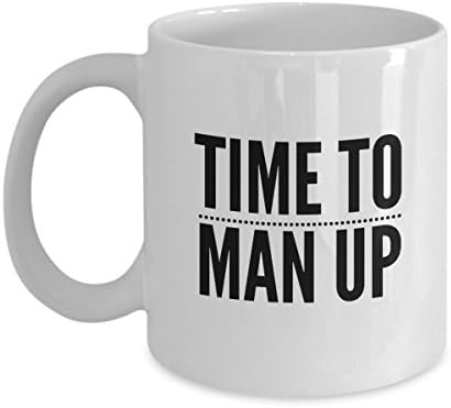 TIME TO MAN UP - The Book of Mormon Musical Inspired Mug - Broadway Fan Gift - 11 oz white coffee tea cup