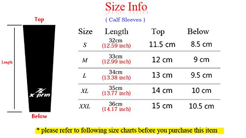 Xprin Calf Compression Sleeve Sports Unisex Leg Ankle Sun Protection One Pair (PINK, Small)