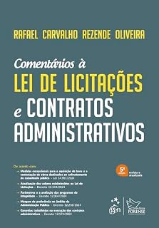 Livro Comentários À Nova Lei de Licitações e Contratos Administrativos - 5ª Edição 2025