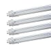 JESLED 8FT R17D/HO LED Light Bulbs, 6000K Cool White, LED Fluorescent Tubes 45W (110w Equivalent), 4800LM, Clear Cover, Dual Ended Power, Ballast Bypass, F96T12/CW/HO Replacement (12 Pack)
