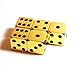 2Pcs D6 16mm Custom Metal Alloy Heavy Dice - Highly Polished Premium Edition (Gold body / Black pips)