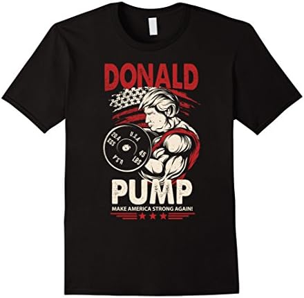 Mens Donald Pump Shirt - Make America Strong Again XL Black