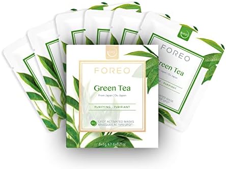 Green Tea, maschera viso UFO per pelle grassa e imperfezioni, confezione con 6 unità, antiossidante, idratante, tè verde ed estratto di Ulmus, naturale e cruelty free, compatibile con UFO/UFO 2