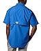 Columbia Men's Bahama II UPF 30 Short Sleeve PFG Fishing Shirt, Vivid Blue, Medium