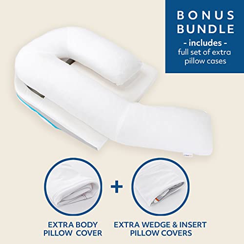 MedCline Shoulder Relief Wedge and Body Pillow System Bundle with Extra