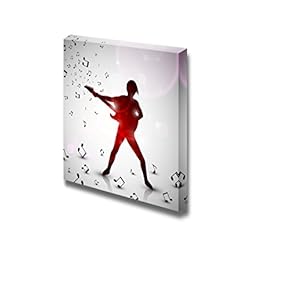 Abstract Background with Guitarist Wall Decor