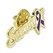 Purple Ribbon Survivor Pin