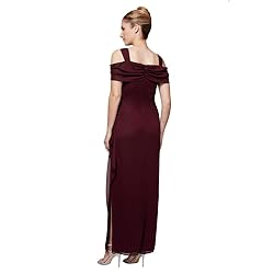 Alex Evenings Women's Long Cold Shoulder