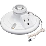 Legrand - Pass & Seymour S865WCC18 Plastic Ceiling Lamp Holder 250-volt 250Watt Easy Install, White