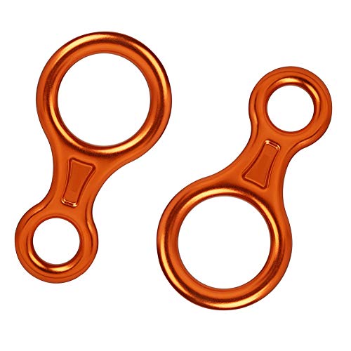 8 Word Loop Descender Speed Reducer High Altitude Escape Reducer Rope Protection Climbing Device Cable Climbing Equipment Orange