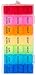 PuTwo 7-Day Pill Organizer, Weekly Rainbow Pill Case with 21 Compartments, Detachable Medicine Organizer 3 Times a Day