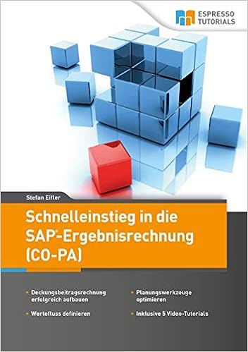 Schnelleinstieg In Die Sap Ergebnisrechnung Co Pa Sap Tutorials Amazon De Eifler Stefan Bucher