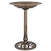 ZENY Outdoor Garden Bird Bath 28Inch Weather Resistant Polyresin Birdbath, Bronze