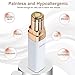 Facial Hair Removal for Women,Painless Women's Hair Remover, Waterproof Face Trimmer for Women with Built-in LED Light, Battery-Operated
