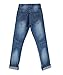 Bienzoe Little Boy's Cotton Adjustable Waist Slim Denim Pants Blue Jeans