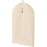 100% Cotton Garment Bag | Long | Breathable Garment Bags for Hanging Clothes | Garment Storage Bag for Long Dresses &amp; Coats Storage | Pack of 1 (42 Inch)