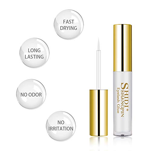 Extra Strong Eyelash Glue, 5ml Professional False Eyelash Adhesive, Semi-Permanent Extensions Supplies - Suitable for Sensitive Eyes (Clear) - Thumbnail 3