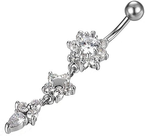 Belly Button Ring Bar Body Piercing Jewelry