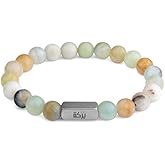 Zayn Designs Beaded Bracelet with Inspirational Words in English And Arabic, Stone Beads, Stainless Steel for Women Men Gifts, Ramadan Gifts, Mom Dad Friend, Eid Gift