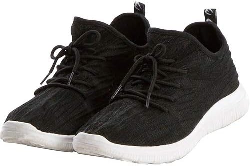 Amazon ボディメーカー メンズ レディース アッパーニットスニーカー ウェーブカットモデル ブラック As049 Bk 26 0cm スニーカー