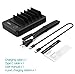 Witeem Quick Charge and Smart 6-Port USB Charging Station with USB Type C Port, Universal Charging Desktop Docks Organizer for Smartphones, Tablets, Black