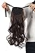 Haironline One Piece Tie Up Ponytail Clip in Hair Extensions Hairpiece Binding Pony Tail Extension for Girl Lady Woman medium brown