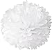 Paper Jazz 12pcs Hanging Black Pink White Tissue Pompoms for Kids Birthday Baby Shower Wedding Diva Party
